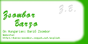 zsombor barzo business card